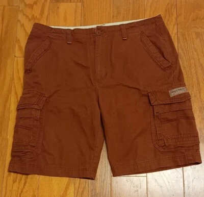 Pantalones Cortos de Carga Unionbay Para Hombres Frente Plano Informales Granate Talla 40 Foto 1 de 4