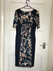 M&S Marks and Spencer Collection Petite Navy Blue Floral Shift Dress UK Size 10