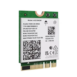WiFi 6E M.2 Module Up To 2400mbps(6 Ghz), 2400mbps(5 Ghz), And 574mbps(2.4 Ghz) - Afbeelding 1 van 14