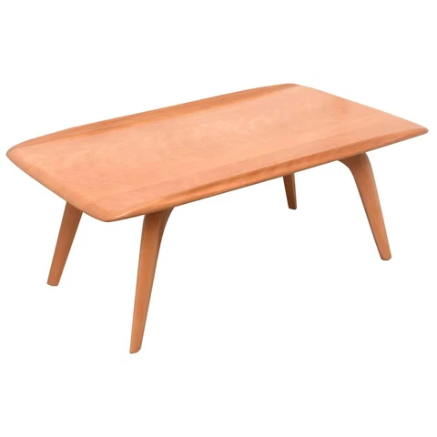 Heywood Wakefield Coffee Table, vintage 1950s. Natural finish Birch, 40"x20"x16" Cover