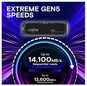 SSD Crucial T705 4 To PCIe Gen5 NVMe M.2 - Photo 1/1