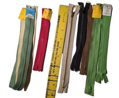 Vintage Zippers Lot Zeller Crest Nylon Polyester Fasteners Price 27¢ - Image 1 of 4