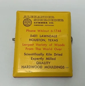 Vintage Advertising Clip Alexander Schroeder Lumber Company Houston Texas Tx - Picture 1 of 5