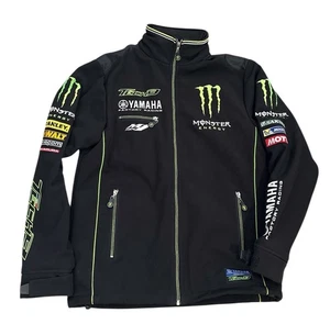 Yamaha Factory Racing Jacket Mens Small Black MotoGP Tech 3 Monster Energy Hood - Picture 1 of 19
