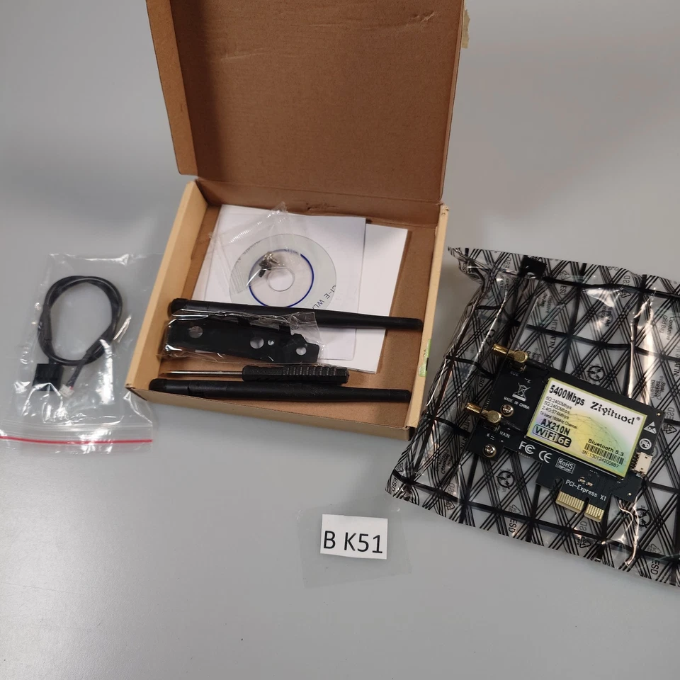 Ziyituod 5400Mbps AX210N PCI-Express X1 WLAN-Karte - Bild 1 von 4