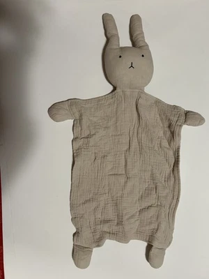 Manta de seguridad beige/tostado muselina conejito conejo/lovey 16"" Foto 1 de 4