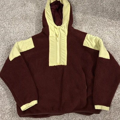 Free People FP Movement Lead The Pack 抓绒套衫半拉链夹克女式 M 码  — 第 1/4 张图片