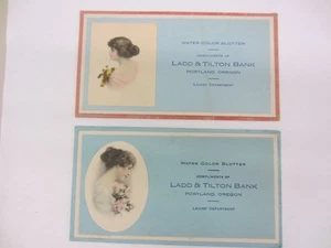 Antique LADD & TILTON BANK Portland, Oregon Water Color Ink Blotter advertising - Picture 1 of 4
