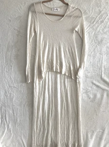 Ioanna Kourbela Leinenmischung Oberteil Pullover Small elfenbeinfarben Yoga minimalistisch - Bild 1 von 13