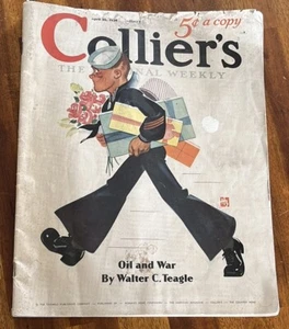 Vintage COLLIER’S Magazine~4/25/1936~SAILOR W/Gifts~ADS Galore~Has Wear~READ - Picture 1 of 18
