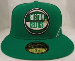 Boston Celtics Men's New Era 59FIFTY 7 1/2 Fitted Cap Hat Green w/Pin - Picture 1 of 6
