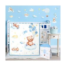 Peryiter 4 Pcs Crib Bedding Set, Baby Nursery Bedding Sets, Baby Blanket, Cri...
