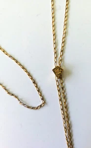 Victorian Gold Filled Double Watch Chain Engraved Gold Slide & Swivel Clasp - Picture 1 of 3