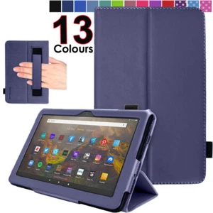 for Amazon Fire HD 10 2021 / 2023 13th & 11th Generation Leather Flip Stand Case - Picture 1 of 21