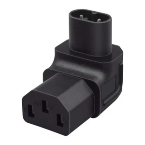 PDU Power Converter Adapter IEC320 C8 to C13 Upward Bend Male to Female JD46 PVC - Afbeelding 1 van 8
