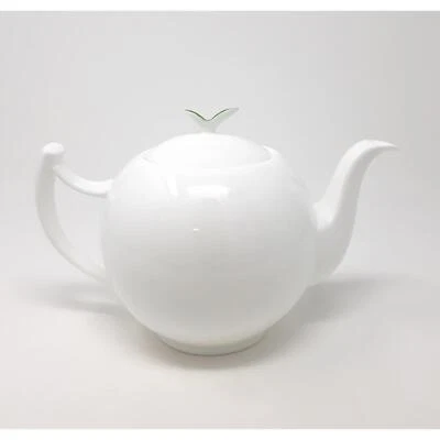 Teekanne TEA TIME BLATT für 1L weiß Bone China Porzellan TeaLogic - Bild 1 von 4
