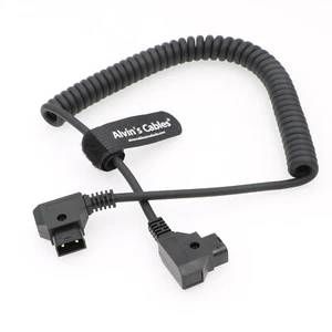 D-Tap Male to Dtap Male Coiled Extension Cable for DSLR Rig Battery IDX Hawk - Picture 1 of 6