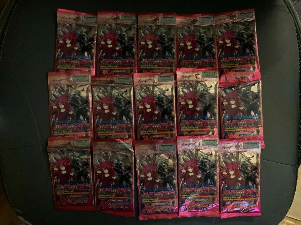 Lote de 15 paquetes de tarjetas coleccionables Cardfight Vanguard Cavalry of Black Steel VGE-EB03 Foto 1 de 1