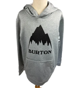 Burton Durable Goods Snowboard Youth Grey Hoodie Size Medium - Picture 1 of 6