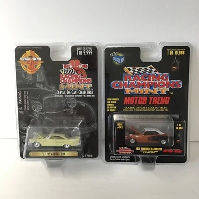 Racing Champions, 2- Plymouth’s a 1957 And A 1970, , escala 1/64  Foto 1 de 4