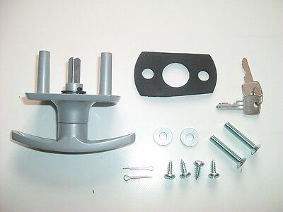 HENDERSON Garage Door LOCK T Handle Parts 35mm SHORT SHAFT Repair Kit Spindle • 12.03€
