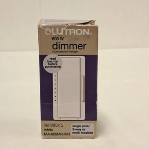 LUTRON MA-600MR-WH Dimmer 600W Icand / Halogen 120V, White - Picture 1 of 4