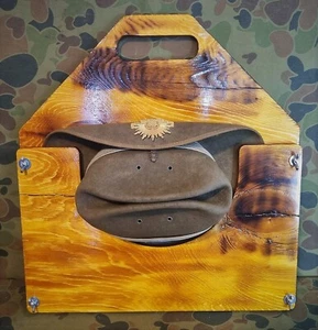 Slouch Hat Press and Carrier. Golden Teak #58-01 for Hat up to size 58 - Picture 1 of 10