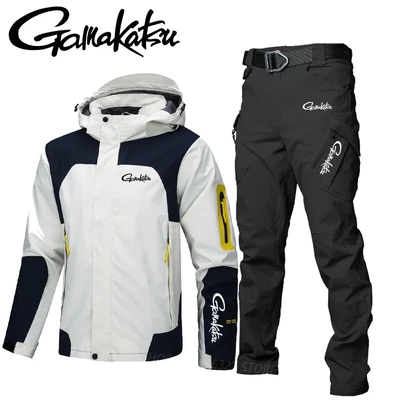 Gamakatsu Waterproof Fishing Suit 2 Piece Set Jacket/Pants Breathable Spring