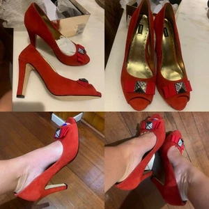 ❤️❤️❤️ New Very Rare Peeptoe Mimco Heels SANDALS SHOES 41 Or 10 - Picture 1 of 12