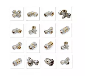 Anillo de sujeción accesorio de tornillo para tubo compuesto de aluminio 16/2-20/2 mm PEX, solo 16x1/2" 20x3/4 - Imagen 1 de 36