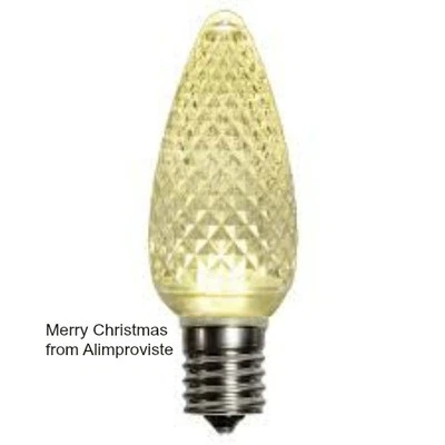 Lâmpada LED C9 BRANCO QUENTE facetada NATAL substituição 5 diodos E17 NOVA - Imagem 1 de 3