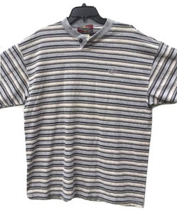 Vintage 90s Striped Shirt Size L made in USA Grunge Surf Skate ZONZ - Bild 1 von 3