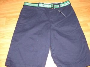 NWT New RALPH LAUREN Boy's Sz 14 Blue Belted Shorts Cotton 9.5" Inseam Polo - Picture 1 of 6