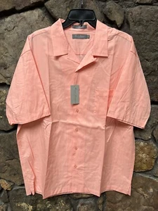 Daniel Cremieux SIGNATURE Short Sleeve Mens Shirt Size L CORAL NWT$85 S95WT200 - Picture 1 of 4