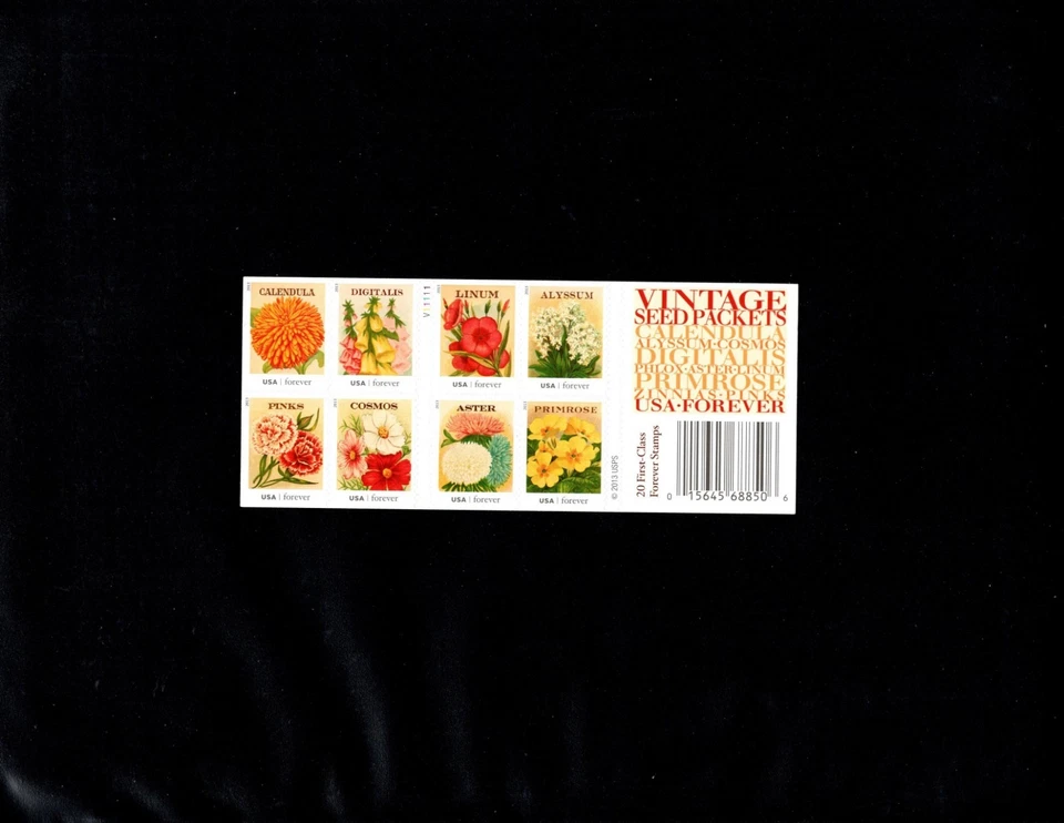 FOREVER US SCOTT#4754-63, 78C FOREVER STAMP VINTAGE SEEDS  SHEET OF 20 MNH OG - Image 1 of 1