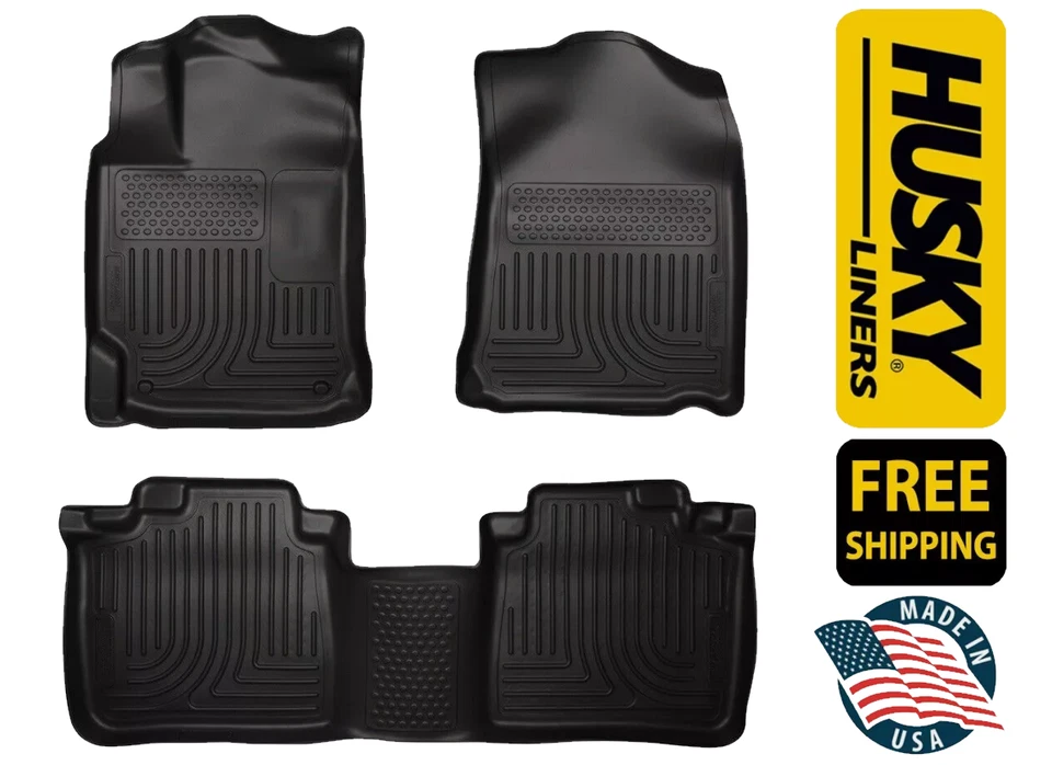 Juego de revestimiento de piso Husky Liners WeatherBeater, se adapta a Toyota Camry, Ford Taurus Foto 1 de 4