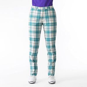 IJP Design Ladies Poulter tartan trousers, golf trousers Green, 8-31
