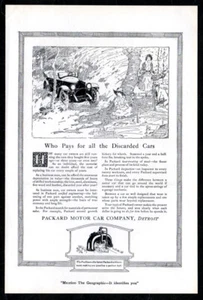 1920 PACKARD Vintage Antique Original Print AD Convertible black car picnic art - Picture 1 of 1
