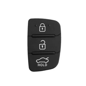 Black Car Remote Key Shell Silicone Key Button Pad 3 Buttons For Hyundai Tucson - Picture 1 of 5