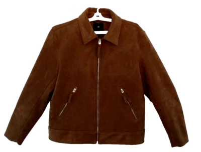 H&M Mujer Marrón Gamuza Talla M Con Brazos con Cremallera, Bolsillos Delanteros Abertura Excelente Estado Foto 1 de 4