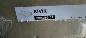 IKEA KIVIK LOVESEAT 2-SEAT SOFA 74 3/4" SLIPCOVER TENO BLACK 302.263.09 NEW NIB - Picture 1 of 6