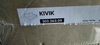 IKEA KIVIK LOVESEAT SOFÁ 2 PLAZAS 74 3/4" FUNDA TENO NEGRO 302.263.09 NUEVO EN CAJA Foto 1 de 4