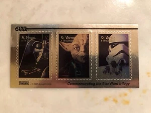 1995 St. Vincent & Grenadines Star Wars Set of 3 Commemorative $1 Stamps Vader - Picture 1 of 6