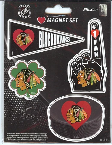 4 Pack NHL Die Cut HEART MAGNET SET #1 FINGER SHAMROCK PENNANT PUCK PICK TEAM Cover