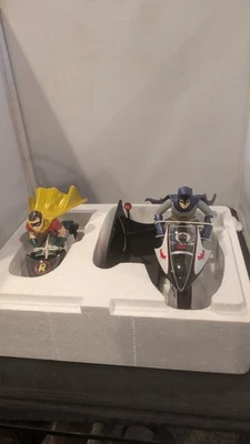 Hot Wheels Batman Classic TV Series Batcycle w/Batman & Robin - CMC85 Elite 1:12 - Image 1 of 4