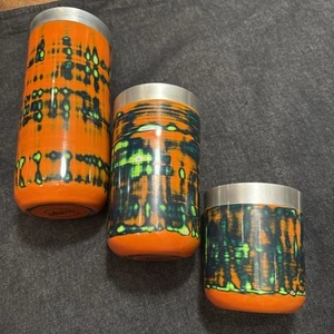 3 STUDIO HANCOCK UK Artist Modern Art Vase Vessels Spun Aluminum Applied Color - Picture 1 of 24