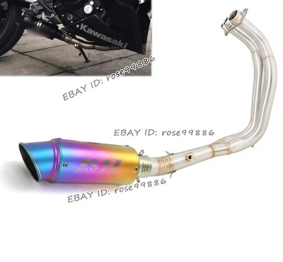 For Kawasaki Ninja 650 Z650 ER6N/F 12-23 Exhaust Pipe Front Muffler Whole System - Image 1 of 4