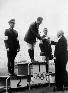 Oriola Christi Thiedemann Horse Riding Runway During Olympic Games- Old Photo - Bild 1 von 1