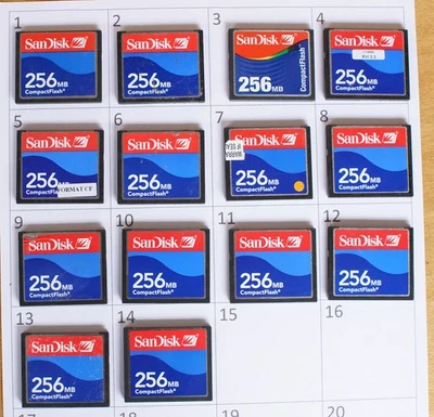 1x CF Card Compact Flash Memory 256MB SanDisk  #125 - Image 1 of 2