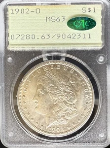 1902-O Morgan Dollar MS63 PCGS CAC Rattler (#PA9042311) - Picture 1 of 2